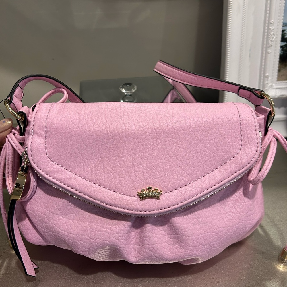 Juicy Couture Pink Crown Accent Crossbody Bag NWT